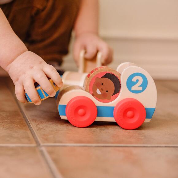 Melissa & Doug GO Tots Wooden Race Cars (2 Cars, 2 Disks) NWT - Picture 6 of 6